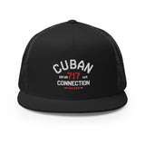 Clásico White & Red Embroidered Logo Trucker Cap