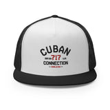 Clásico Black & Red Embroidered Logo Trucker Cap
