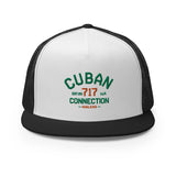 Clásico Green & Orange Embroidered Logo Trucker Cap