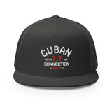 Clásico White & Red Embroidered Logo Trucker Cap