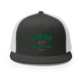 Clásico Green & Orange Embroidered Logo Trucker Cap