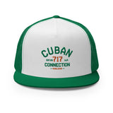 Clásico Green & Orange Embroidered Logo Trucker Cap