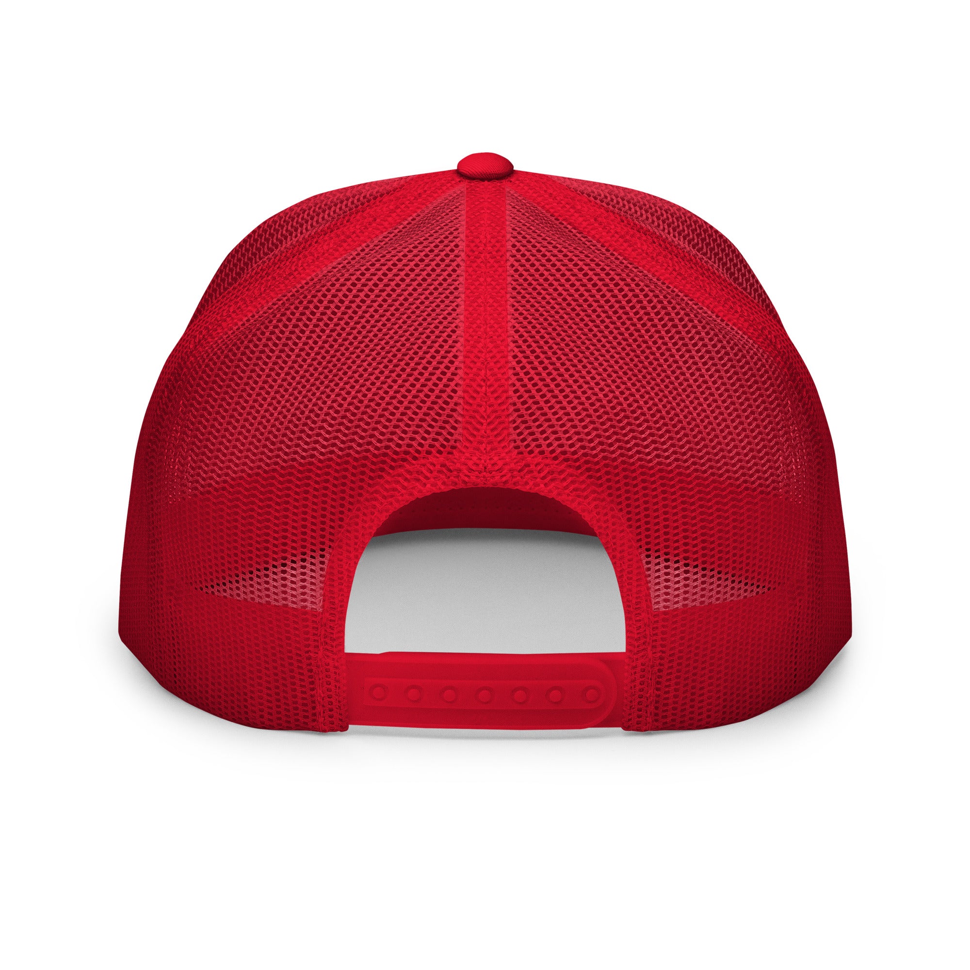 Clásico Navy Blue Embroidered Logo Trucker Cap