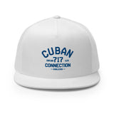 Clásico Navy Blue Embroidered Logo Trucker Cap