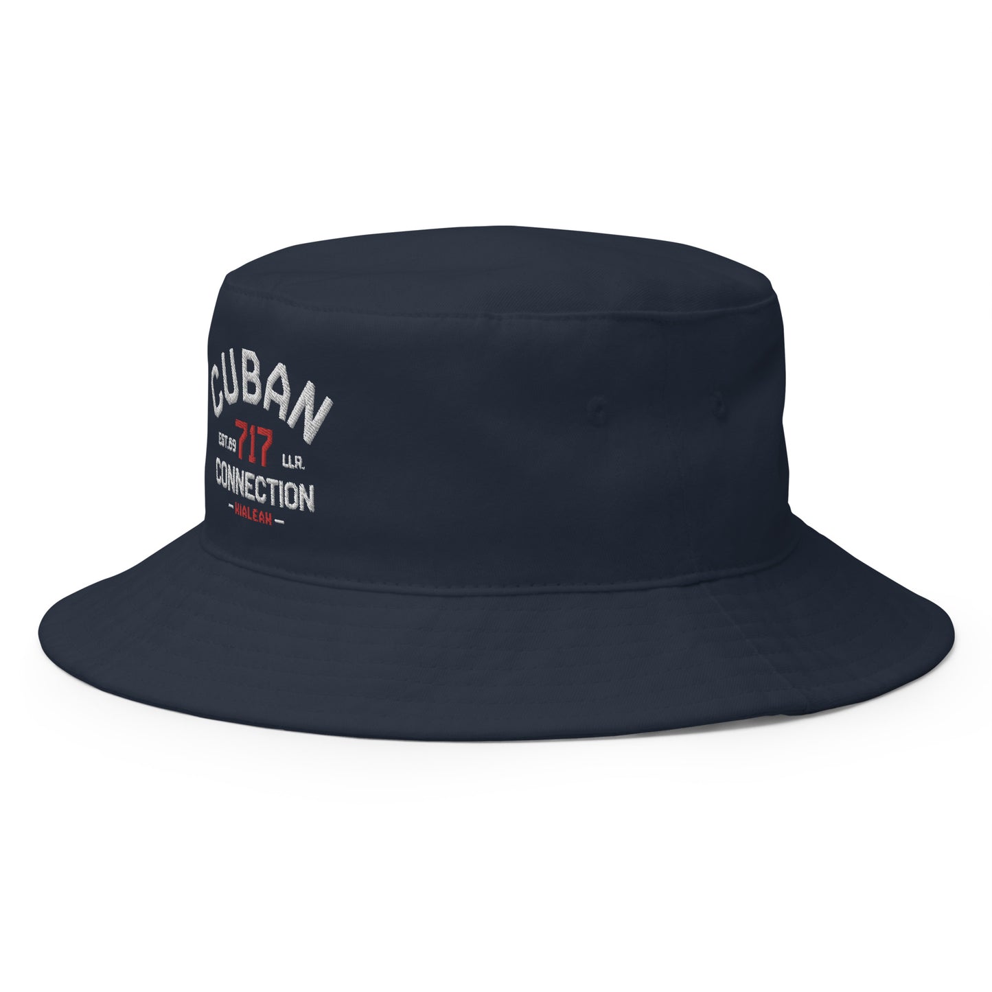 Clásico White & Red Logo Embroidered Bucket Hat