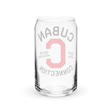 Clásico Black & Red Logo Glass Cup