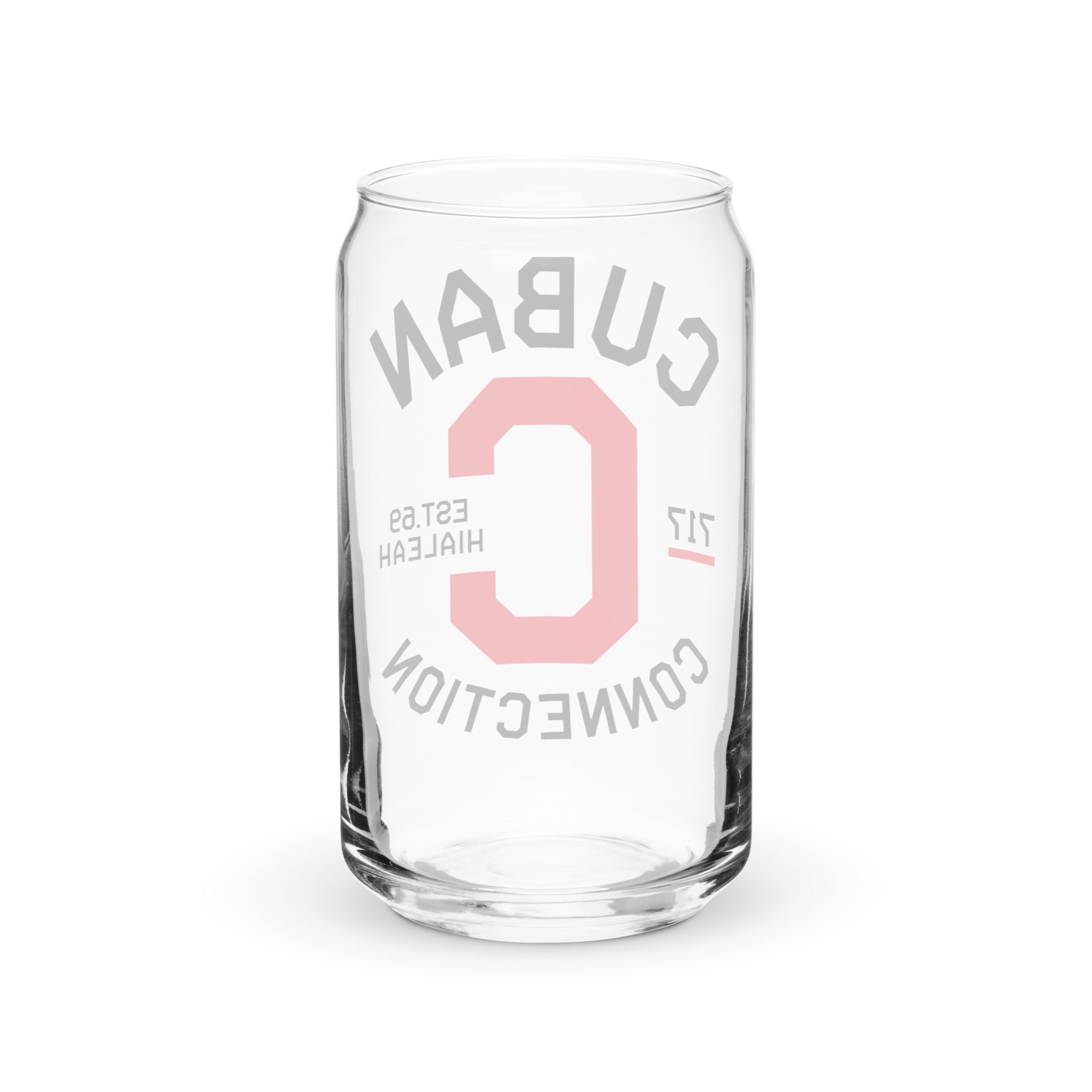 Clásico Black & Red Logo Glass Cup