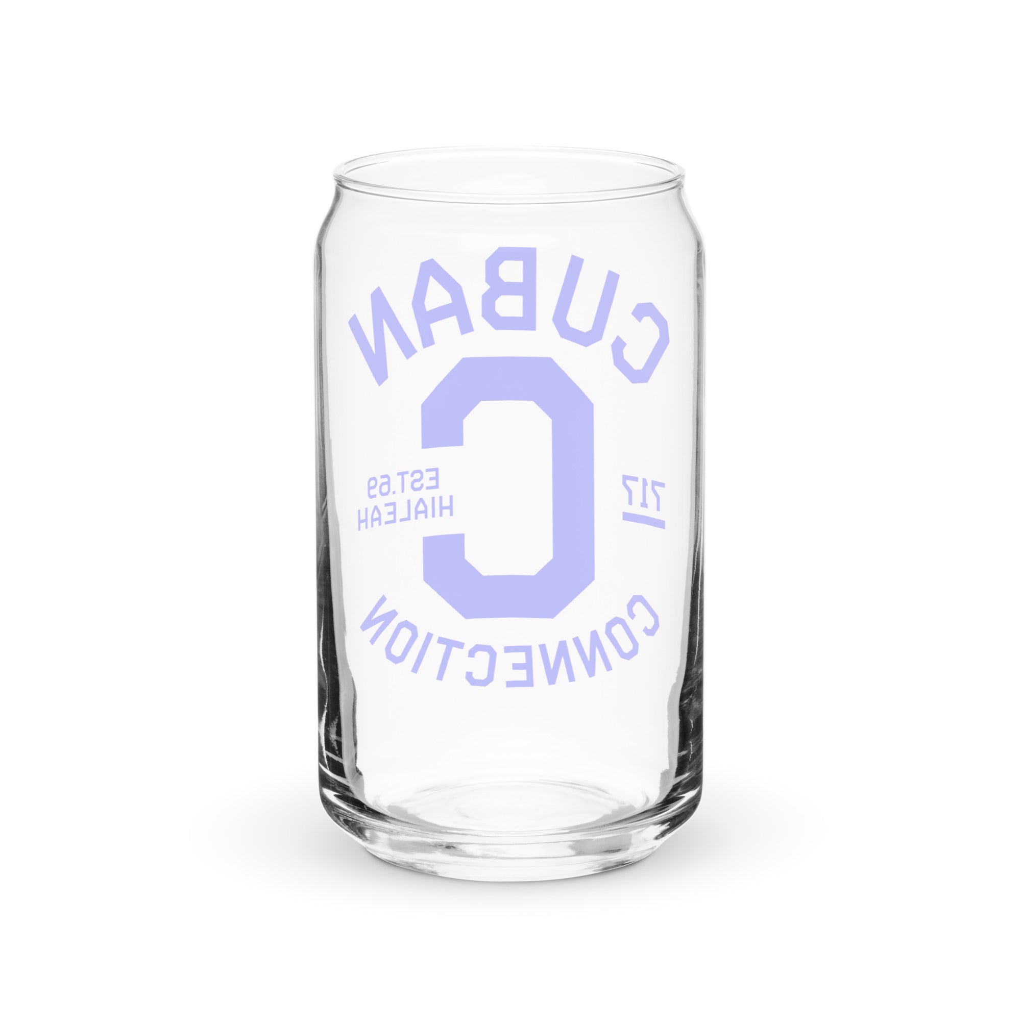 Royal Blue Logo Glass Cup