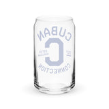 Clásico Navy Blue Logo Glass Cup