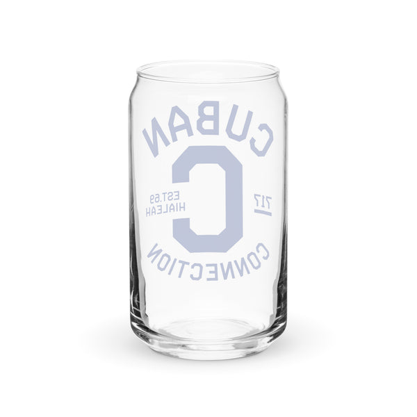 Clásico Navy Blue Logo Glass Cup