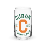 Green & Orange Logo Glass Cup