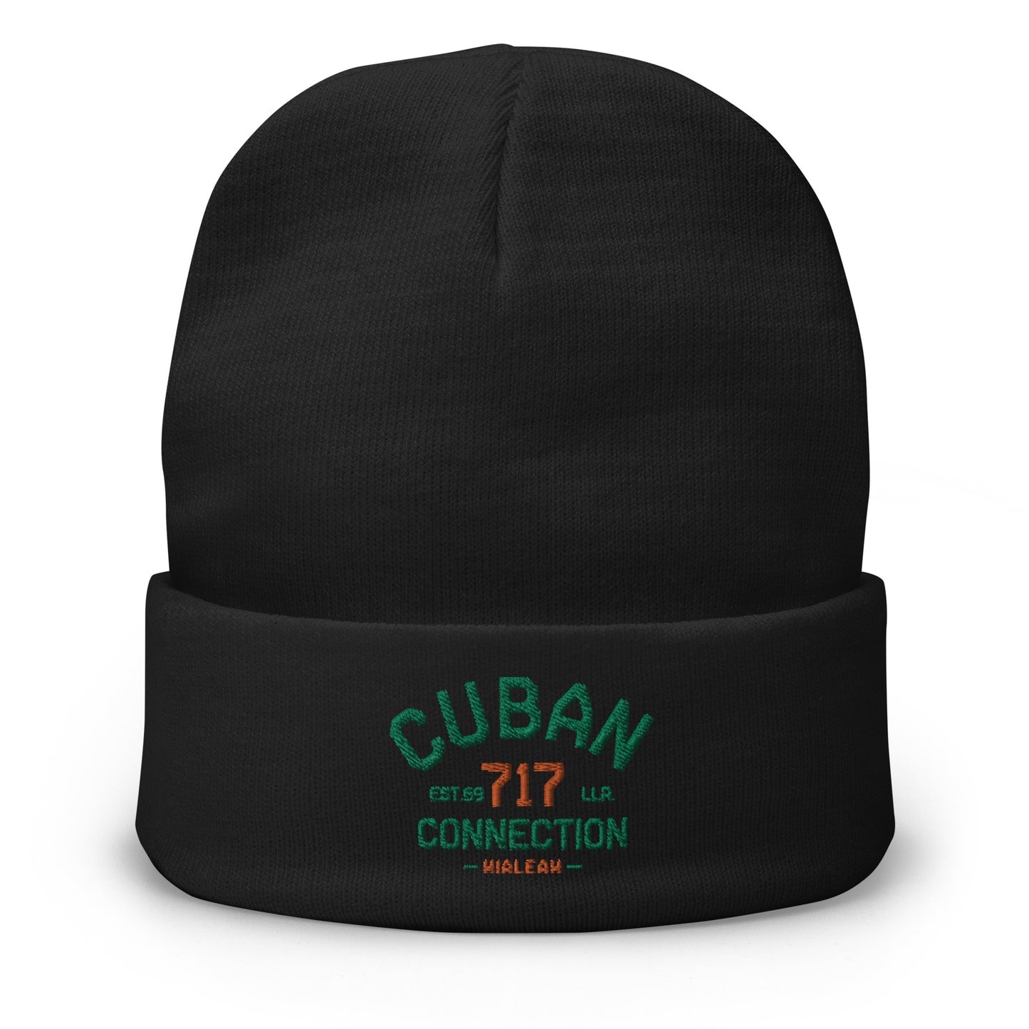 Clásico Green & Orange Logo Embroidered Beanie