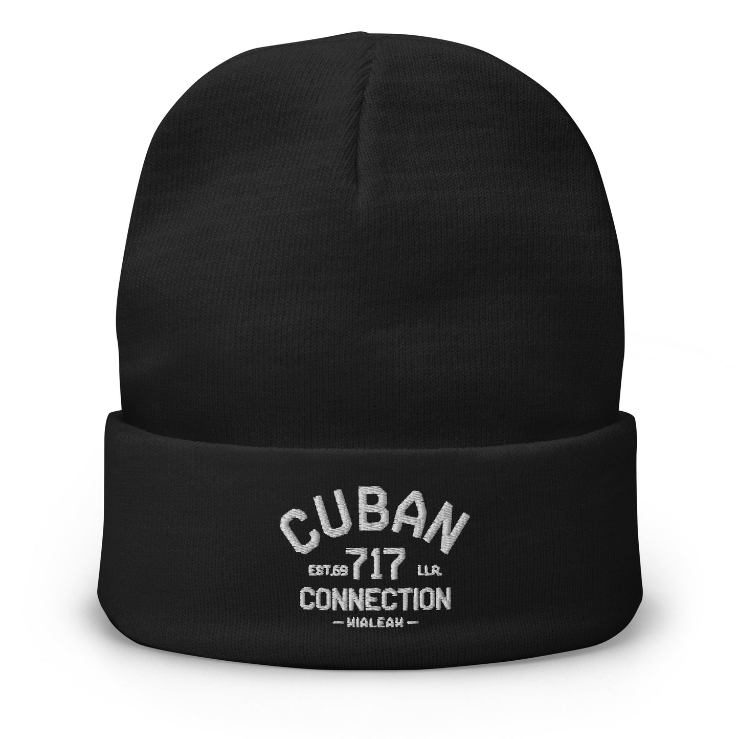 Clásico White Logo Embroidered Beanie