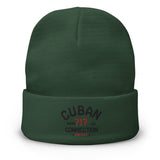 Clásico Black & Red Logo Embroidered Beanie