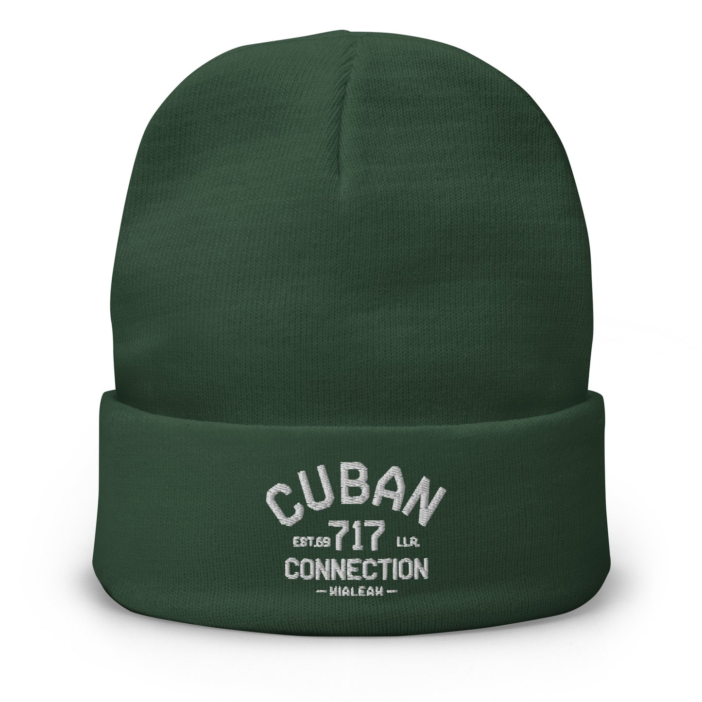 Clásico White Logo Embroidered Beanie