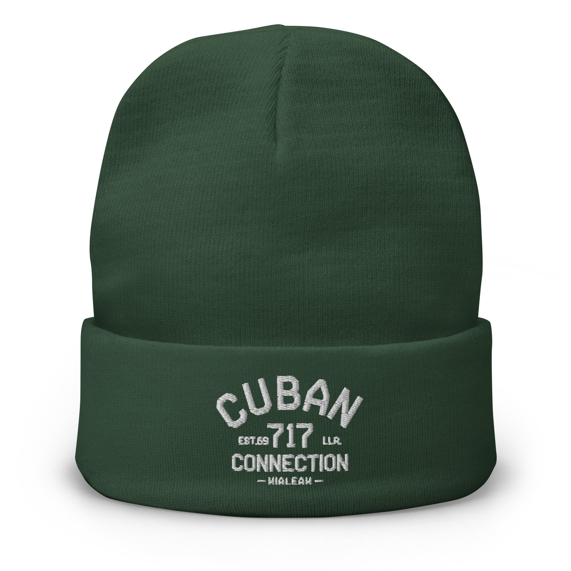 Clásico White Logo Embroidered Beanie