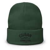Clásico Black Logo Embroidered Beanie