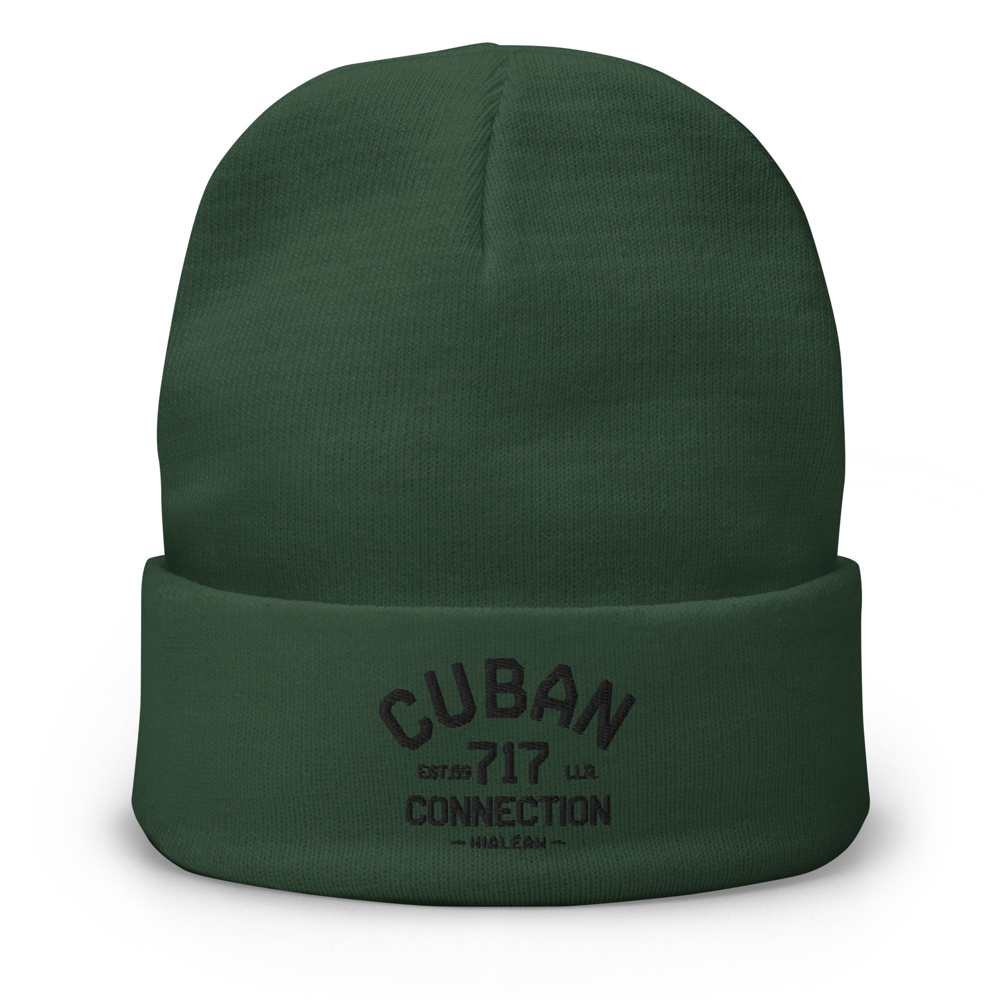 Clásico Black Logo Embroidered Beanie