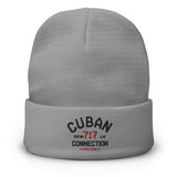 Clásico Black & Red Logo Embroidered Beanie
