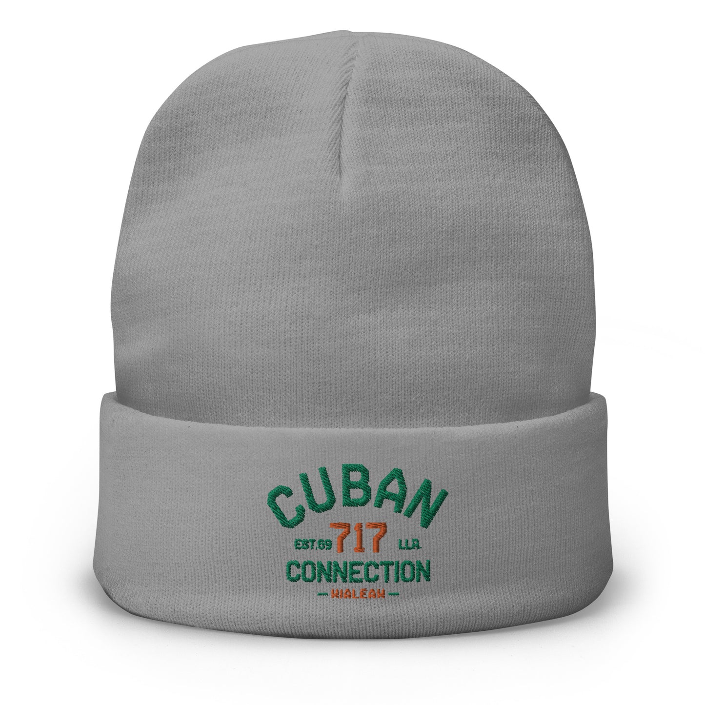 Clásico Green & Orange Logo Embroidered Beanie