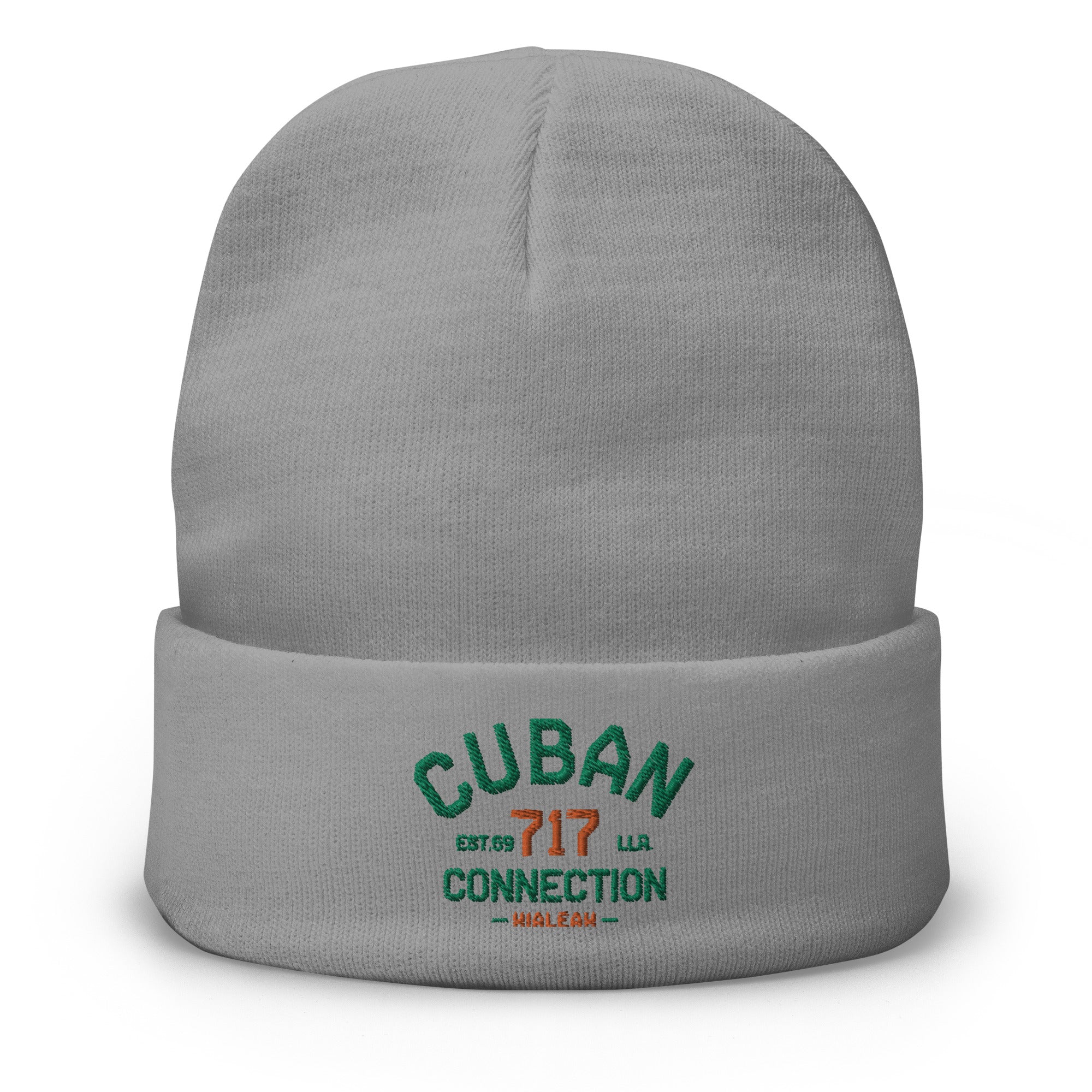 Clásico Green & Orange Logo Embroidered Beanie