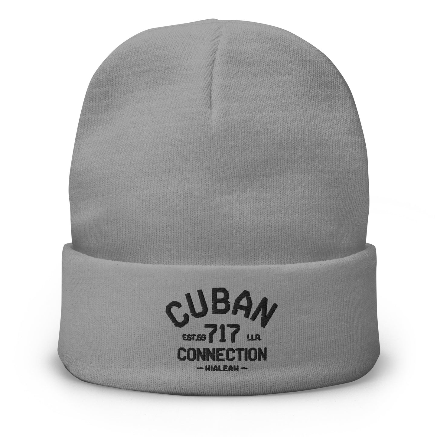 Clásico Black Logo Embroidered Beanie