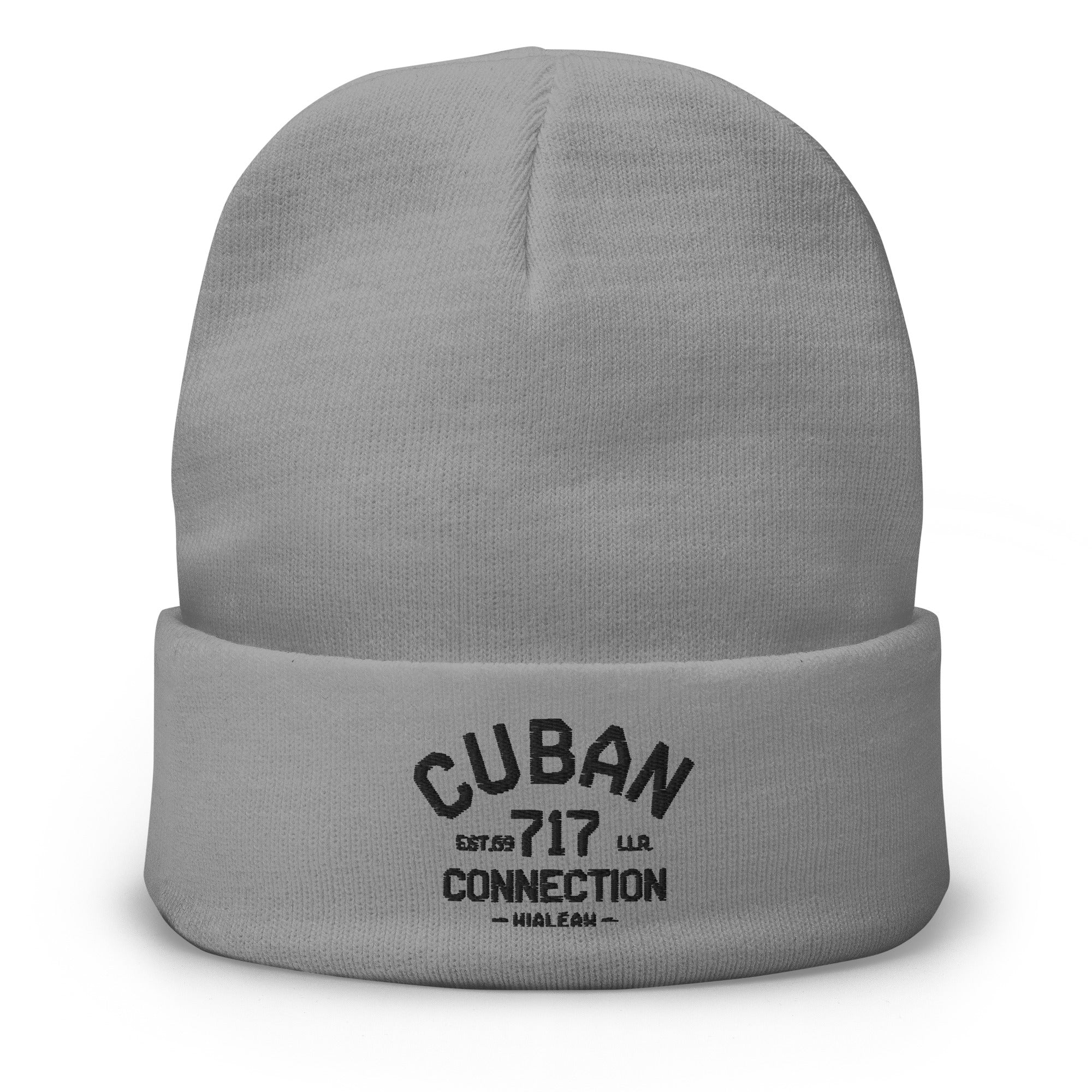 Clásico Black Logo Embroidered Beanie