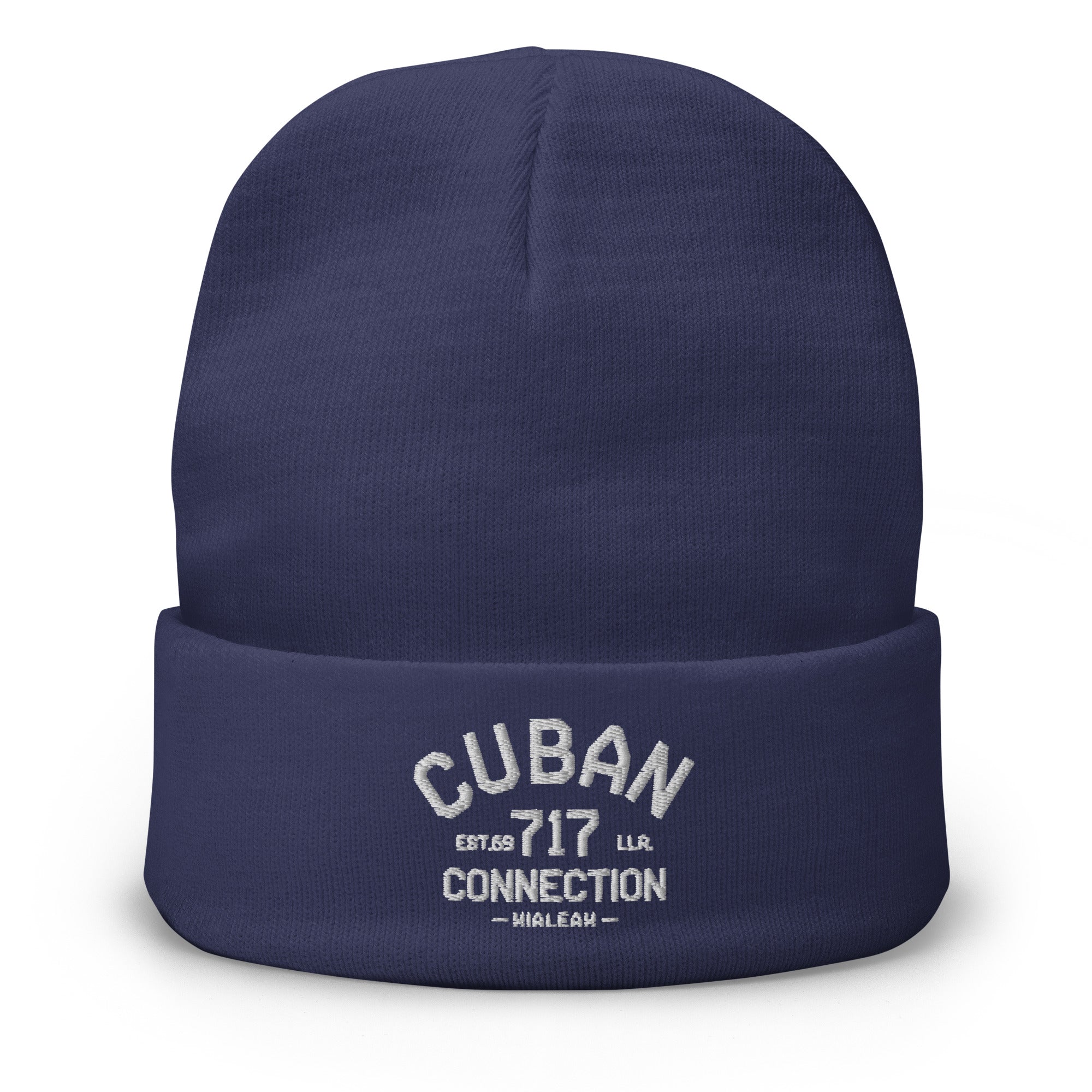 Clásico White Logo Embroidered Beanie