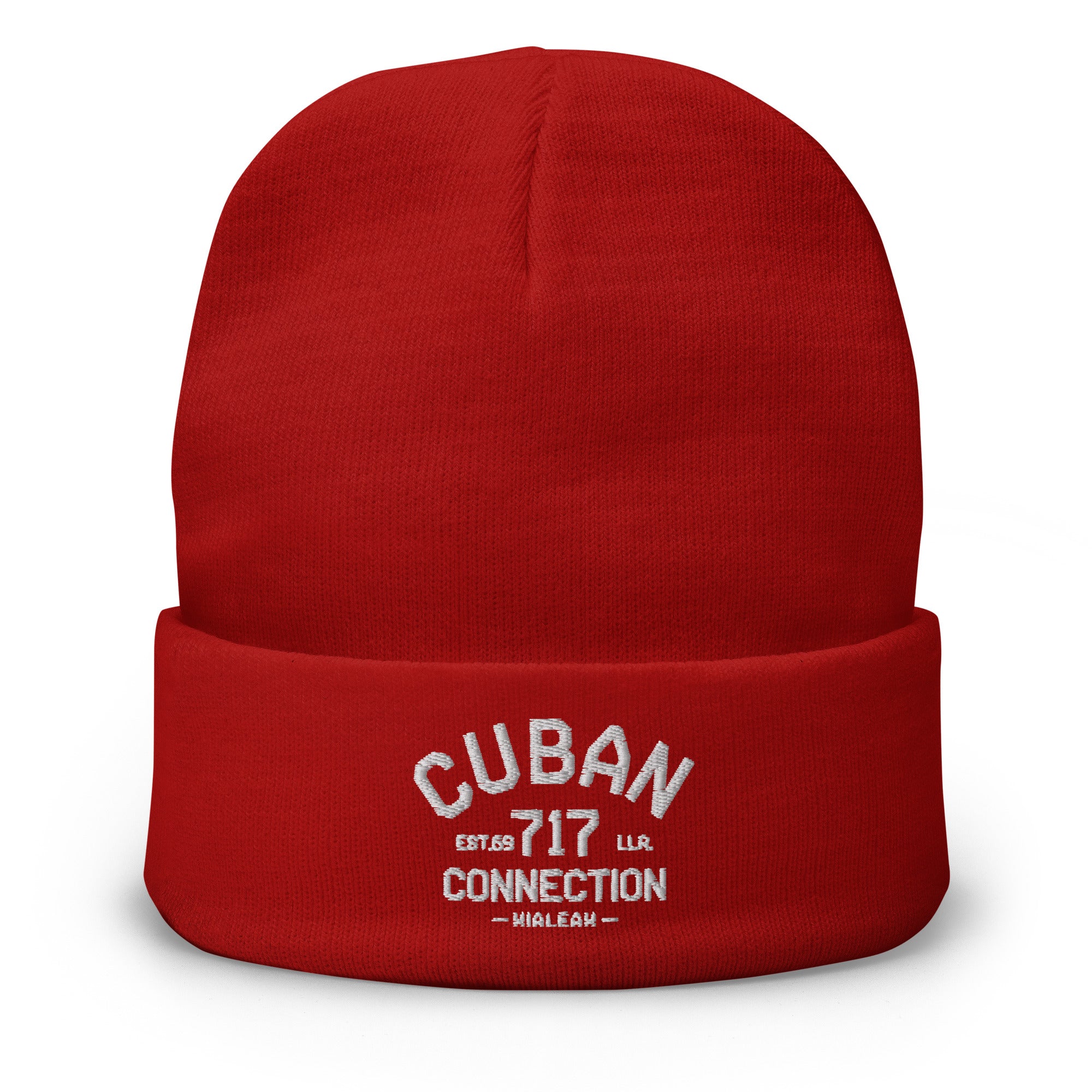 Clásico White Logo Embroidered Beanie