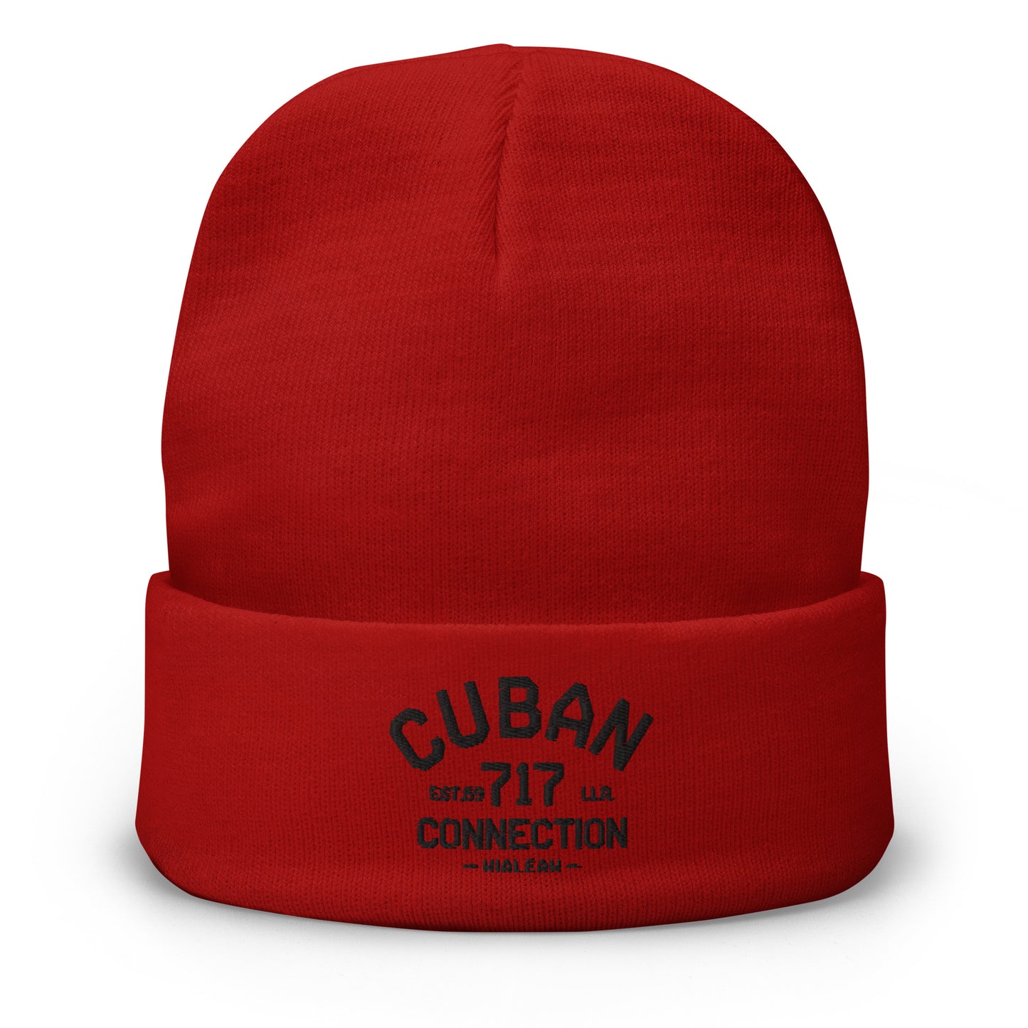 Clásico Black Logo Embroidered Beanie