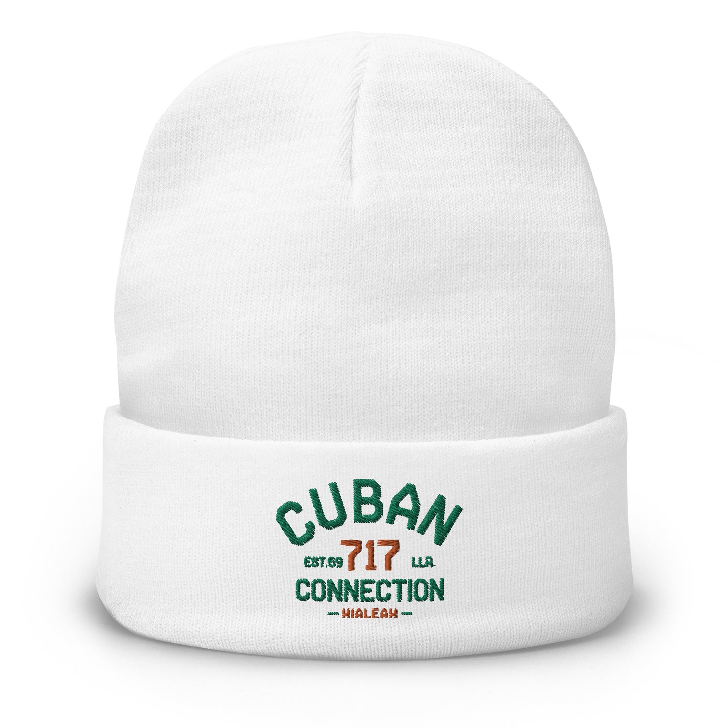 Clásico Green & Orange Logo Embroidered Beanie