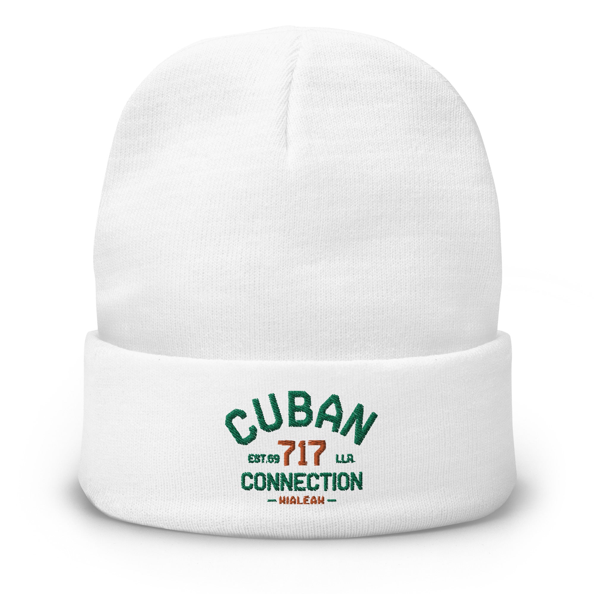 Clásico Green & Orange Logo Embroidered Beanie