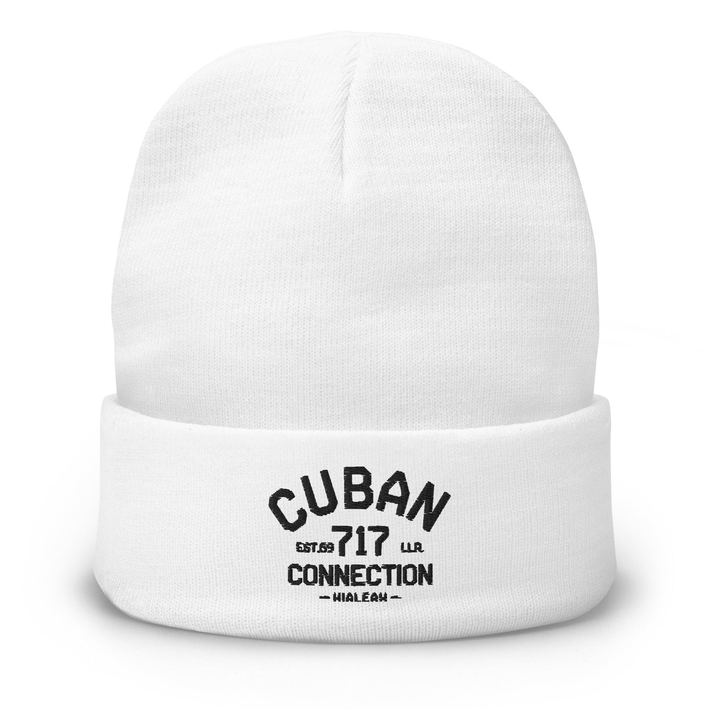 Clásico Black Logo Embroidered Beanie