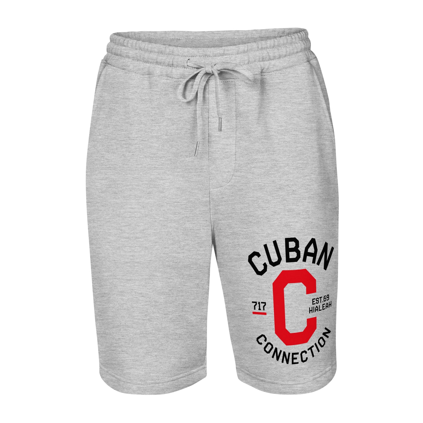 Clásico Black & Red Logo Fleece Shorts
