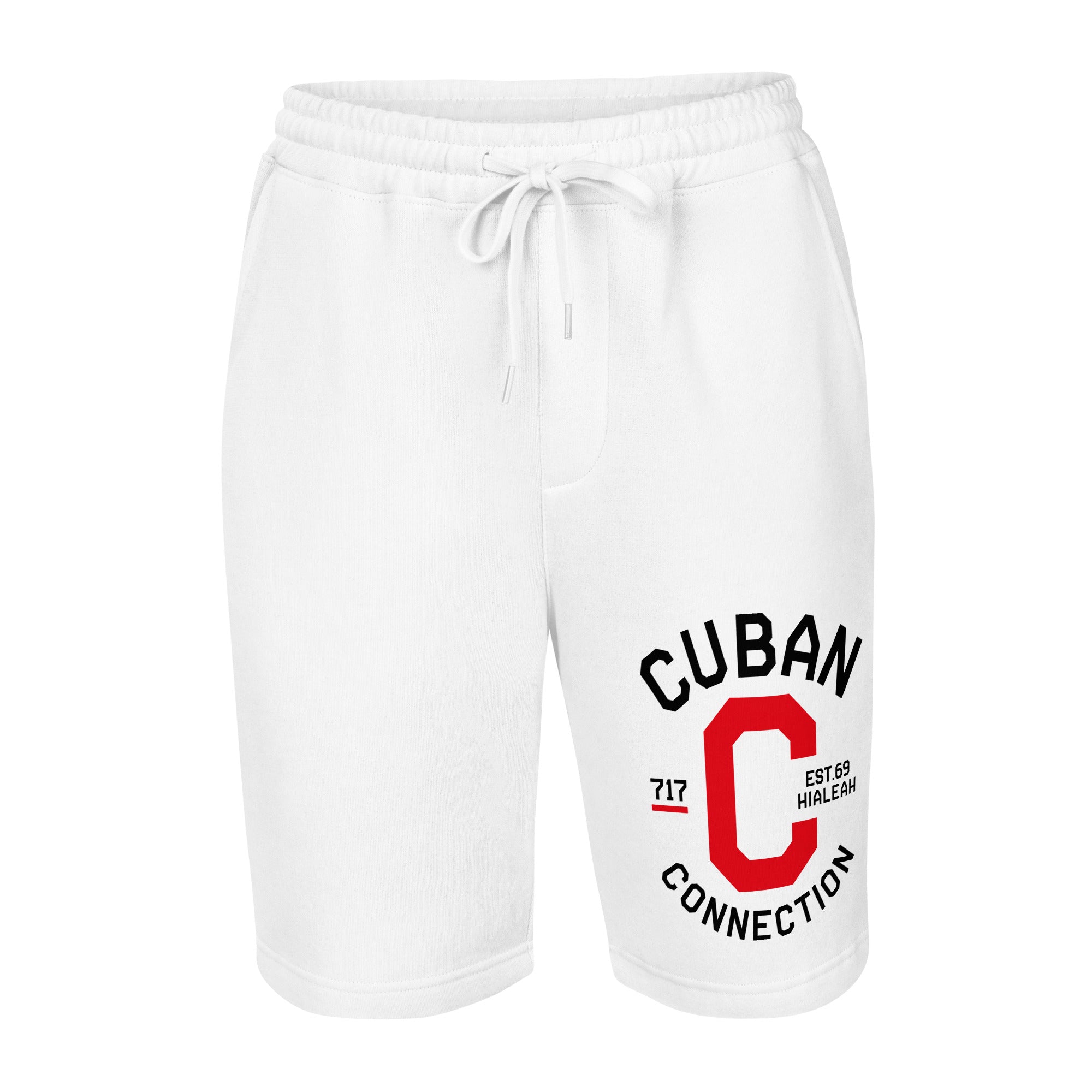 Clásico Black & Red Logo Fleece Shorts