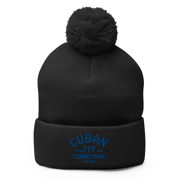 Clásico Blue Logo Embroidered Bobble Beanie