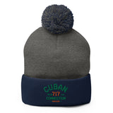 Clásico Green & Orange Logo Embroidered Bobble Beanie