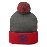 Clásico Blue Logo Embroidered Bobble Beanie