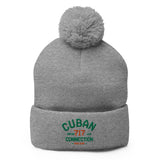 Clásico Green & Orange Logo Embroidered Bobble Beanie