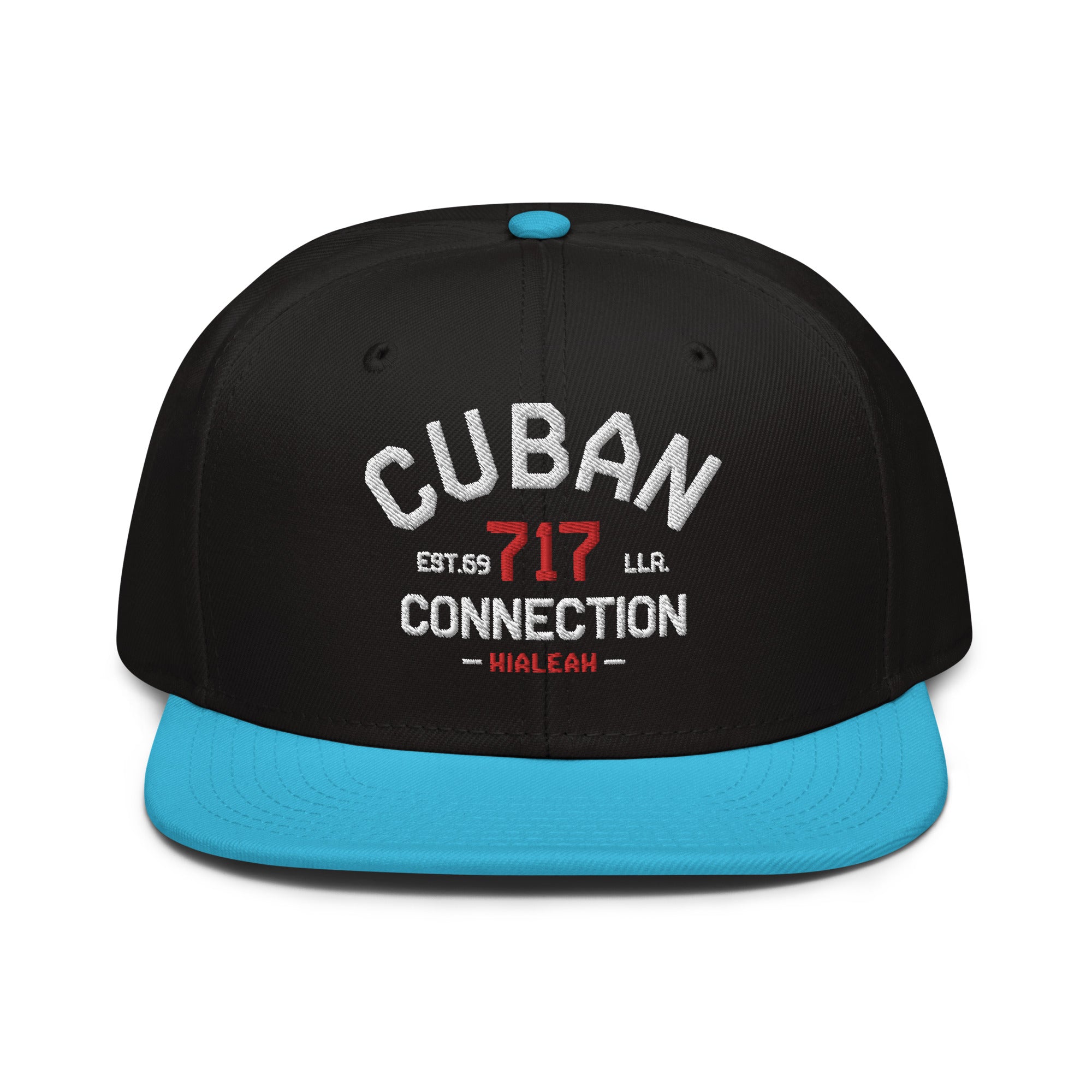 Clásico White & Red Embroidered Logo Snapback Hat