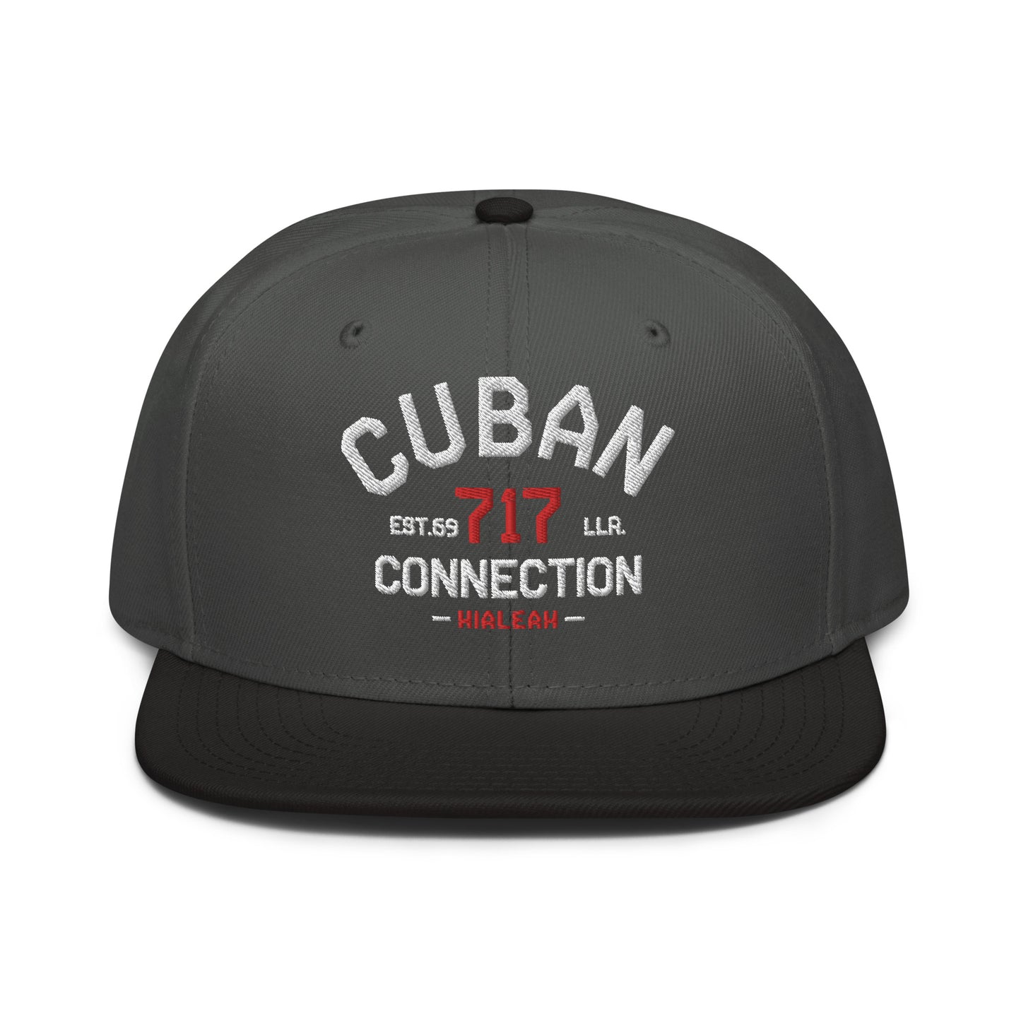 Clásico White & Red Embroidered Logo Snapback Hat