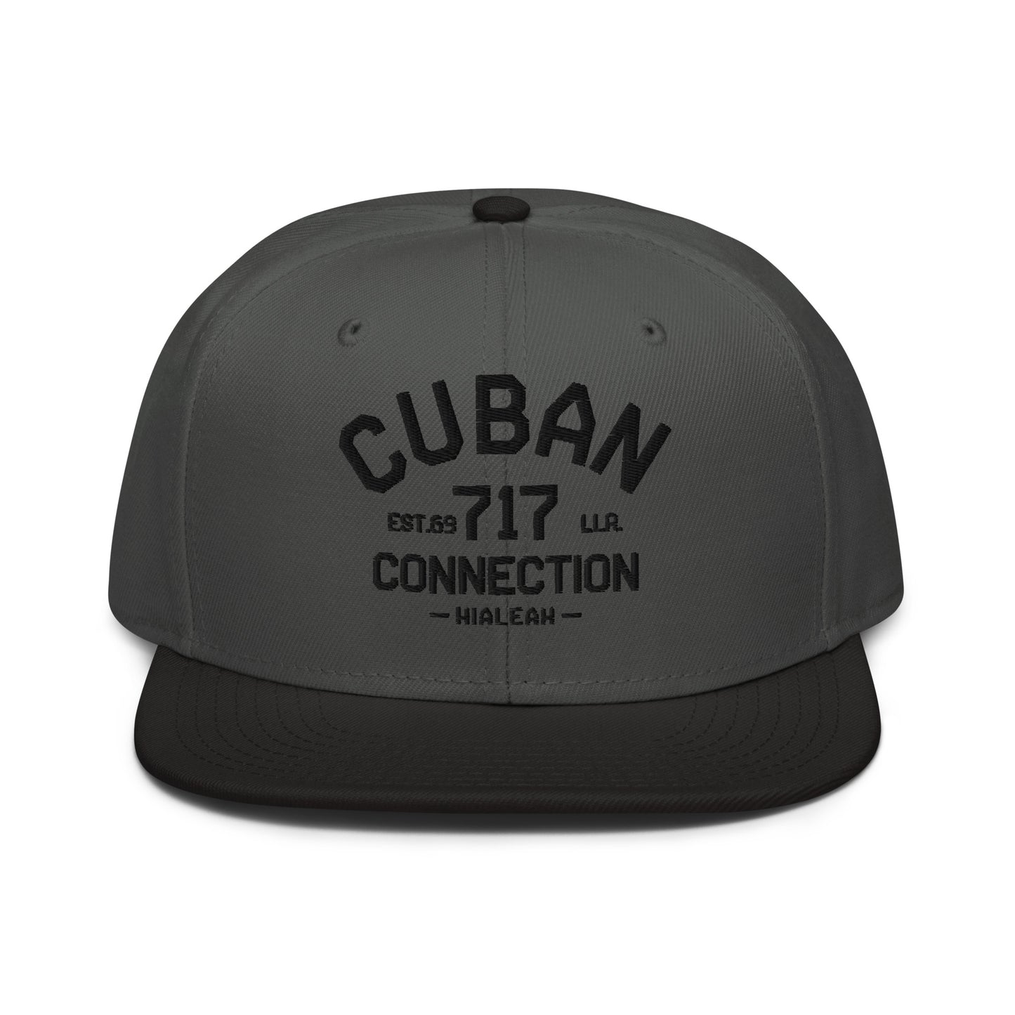 Clásico Black Embroidered Logo Snapback Hat