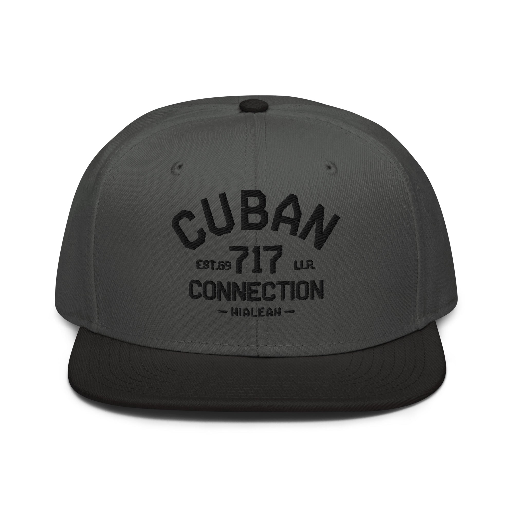 Clásico Black Embroidered Logo Snapback Hat