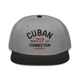 Clásico Black & Red Embroidered Logo Snapback Hat