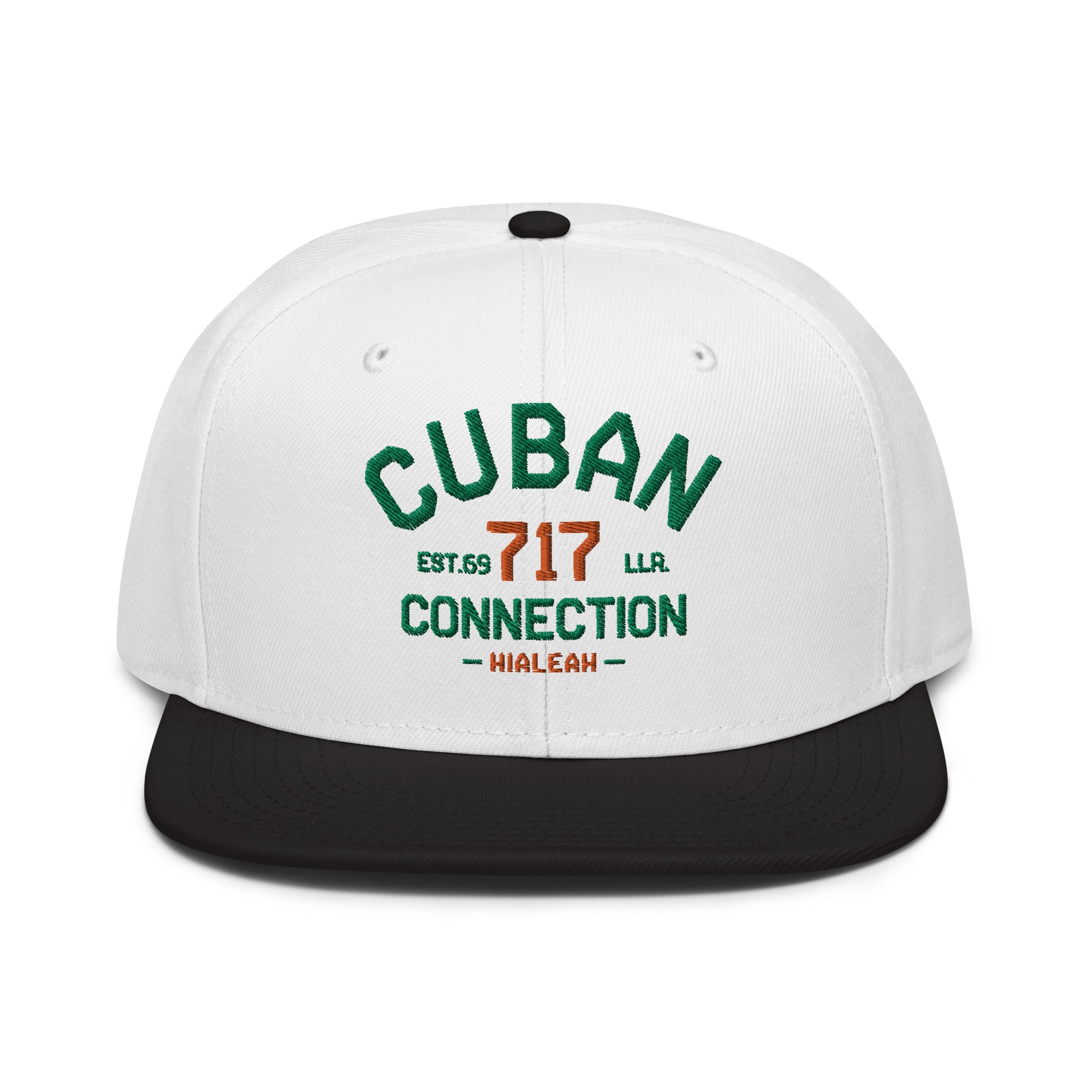 Clásico Green & Orange Embroidered Logo Snapback Hat