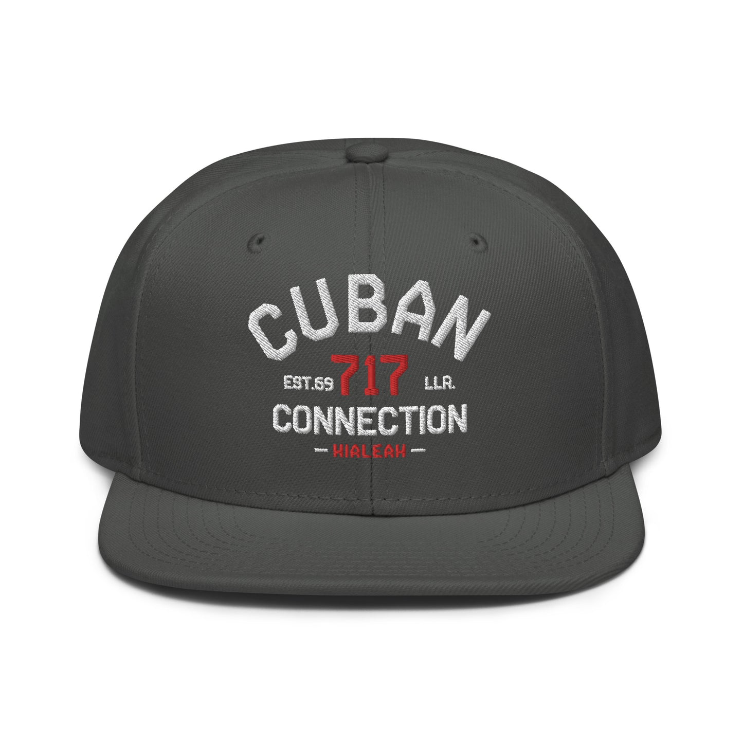 Clásico White & Red Embroidered Logo Snapback Hat