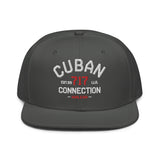 Clásico White & Red Embroidered Logo Snapback Hat