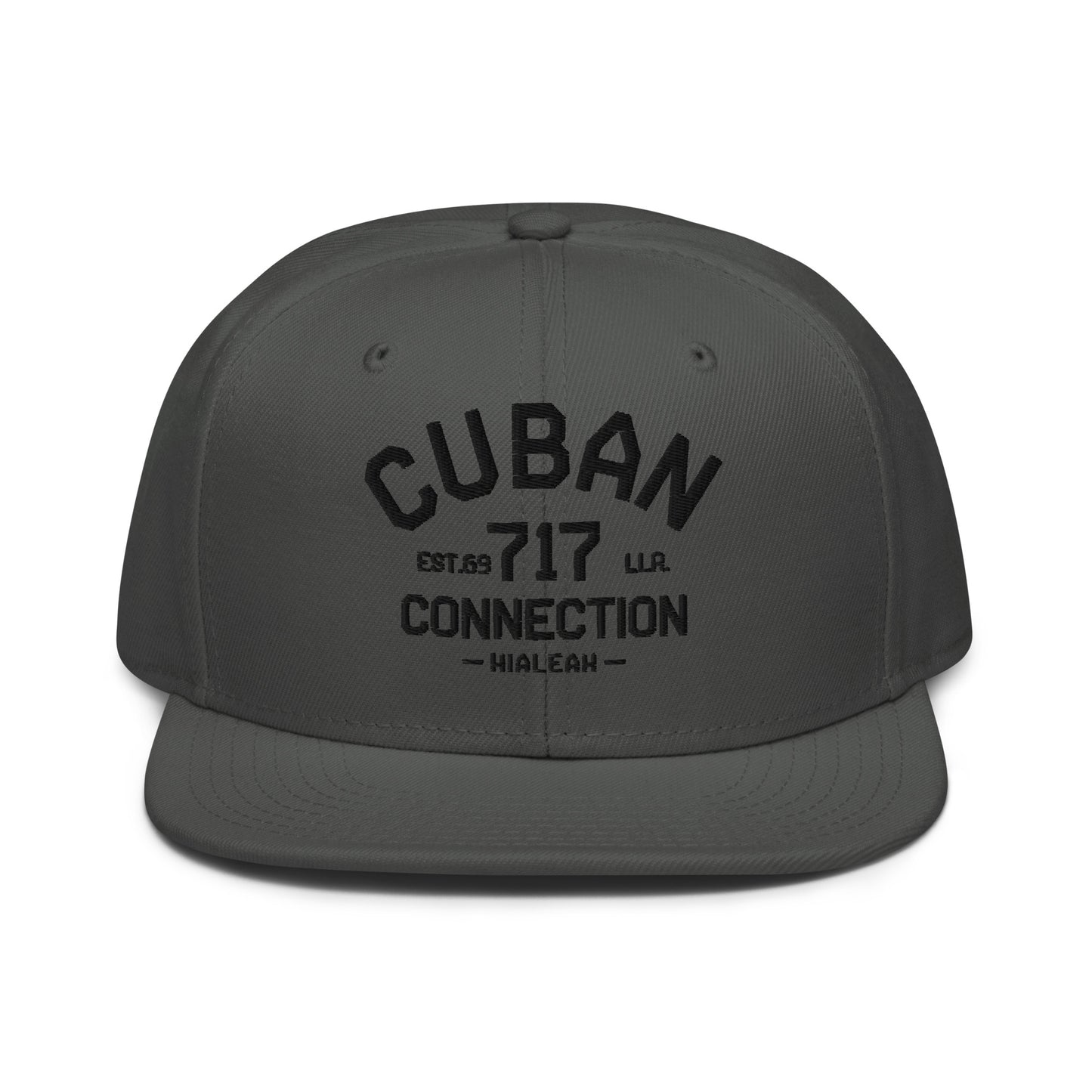 Clásico Black Embroidered Logo Snapback Hat