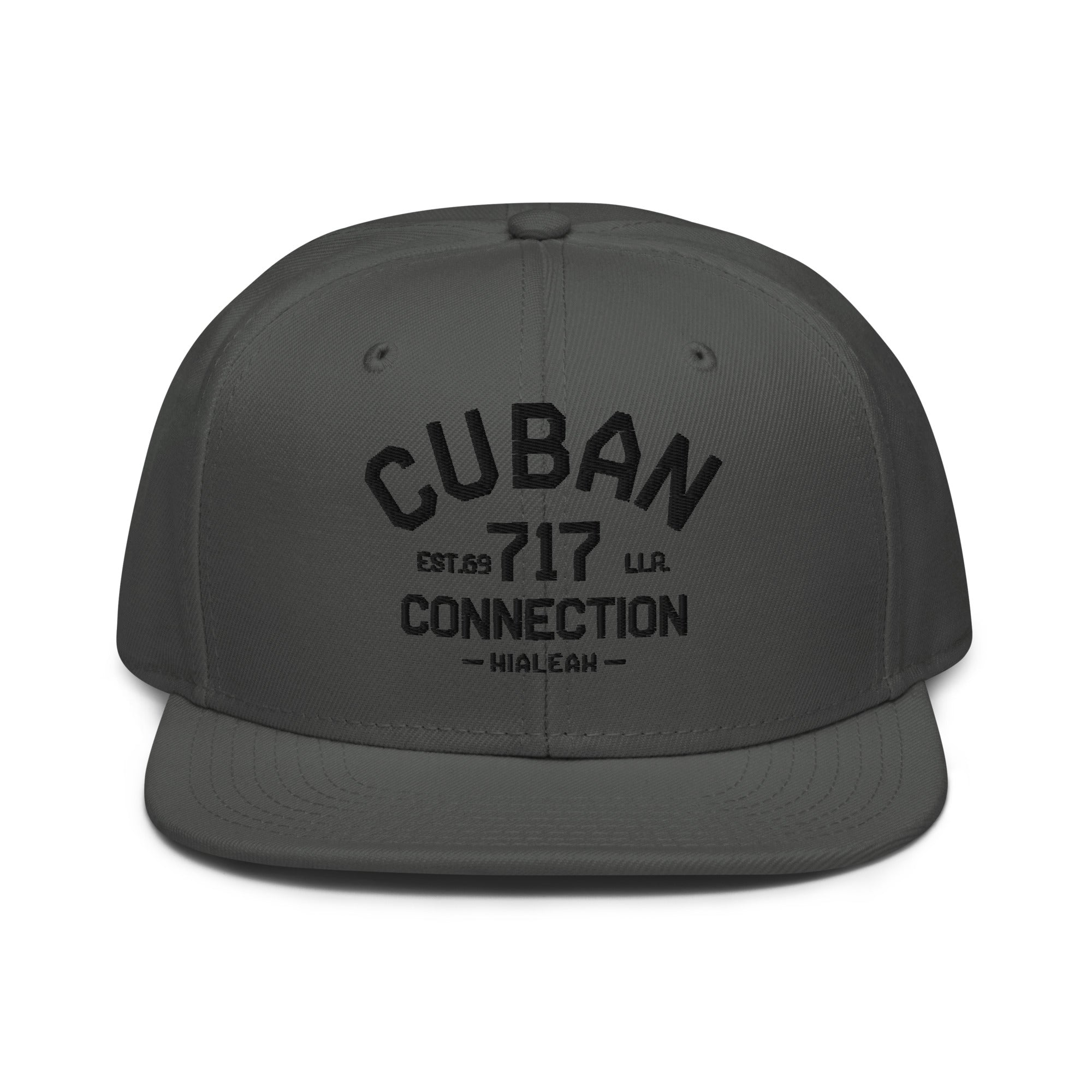 Clásico Black Embroidered Logo Snapback Hat
