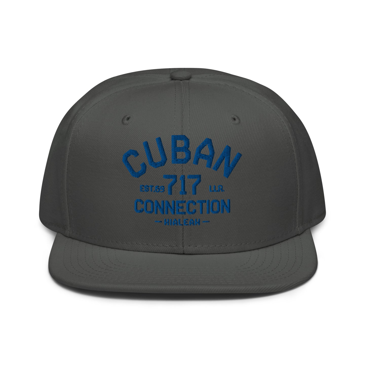Clásico Navy Blue Embroidered Logo Snapback Hat